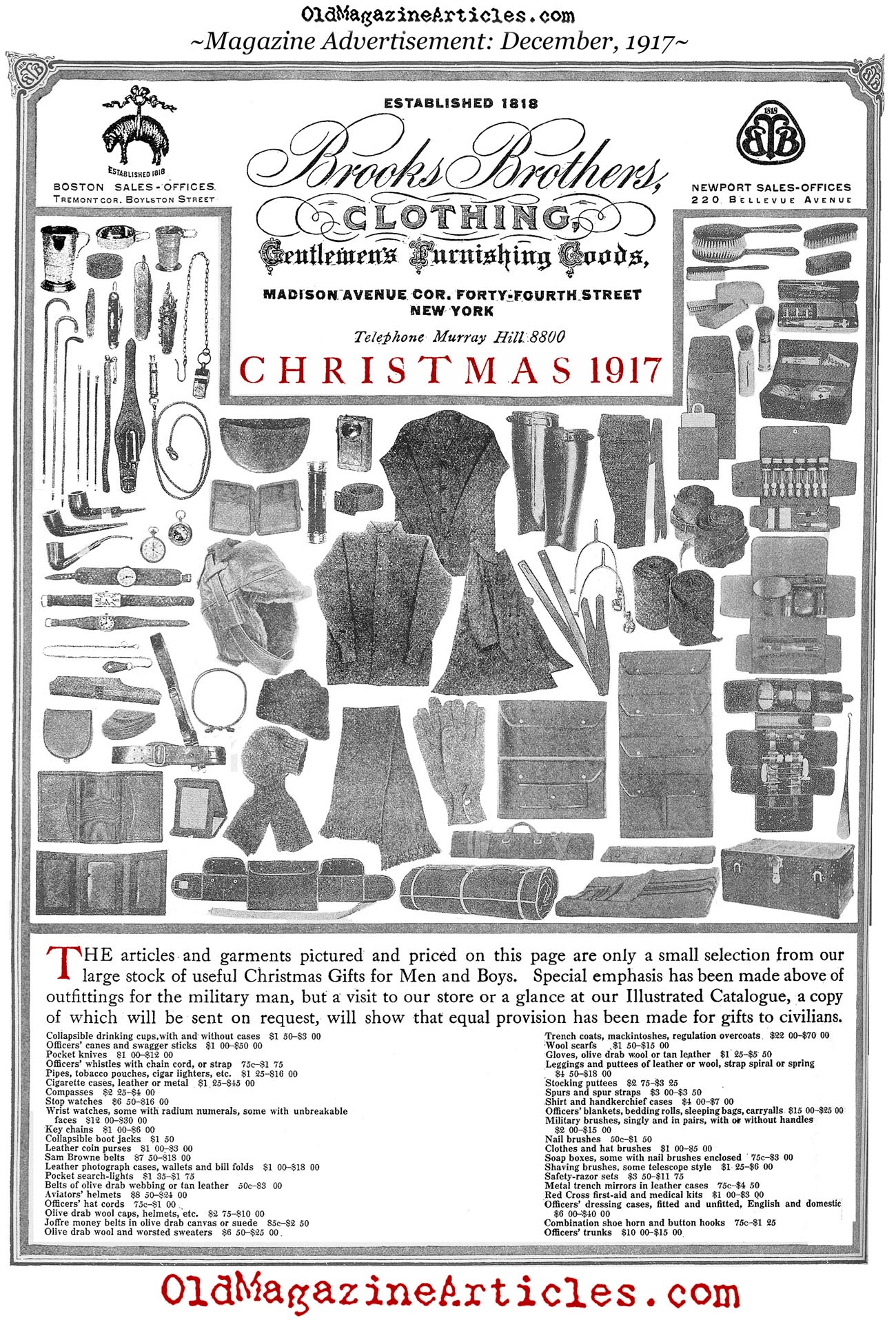 Brooks Brothers & Christmas 1917 